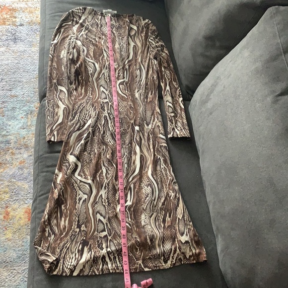 Chetta B jersey dress wood pattern sz 10 - Picture 5 of 14